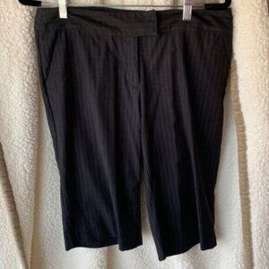 City Walking Shorts Charcoal Gray with Blue Pinstripe. 10 EUC